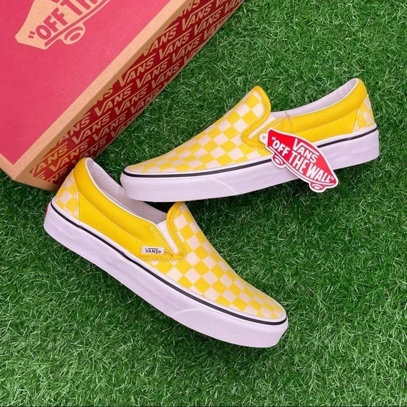 Vans Classic Slip On Checkerboard Yellow - Picture 5 of 6